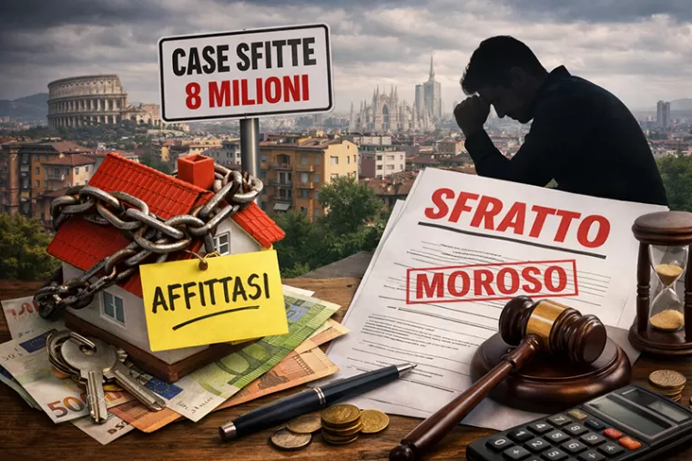 Case sfitte, sono 8 milioni. Proprietari frenati da morosit&agrave; e tempi incerti di rientro