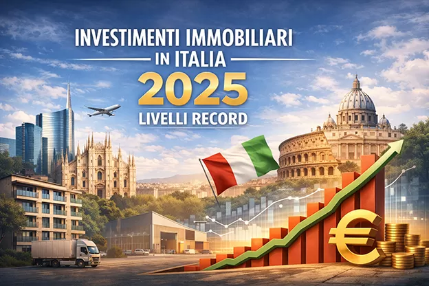 Investimenti immobiliari in Italia: il 2025 si chiude a livelli record
