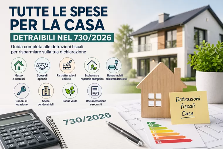 Tutte le spese per la casa detraibili nel 730/2026